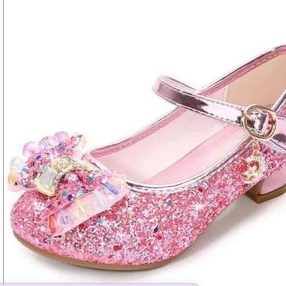 Mia Bella Gem Bow Tie Glitter Princess Shoes By Liv and Mia - Picture 1 of 2